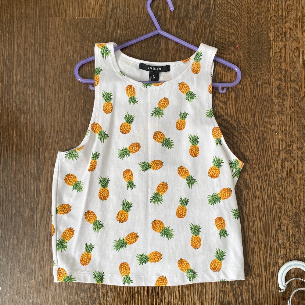 Pineapple Hawaiian tight tank top